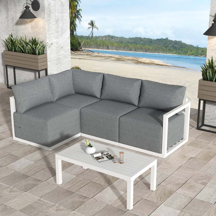 Four-Seat Alfresco Harmony Set – Charcoal Grey