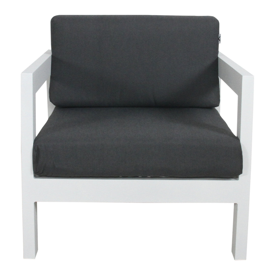 Outie Outdoor Sofa Lounge Chair Aluminium Frame White