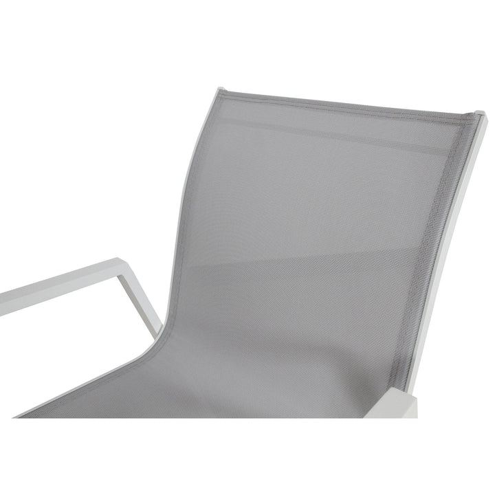 Iberia 2pc Set Aluminium Outdoor Dining Table Chair White