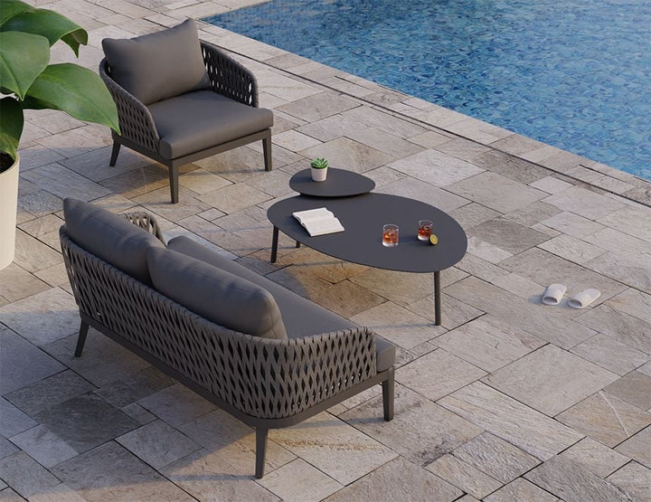 Alma Outdoor Lounge Chair - Two Seater (Avail with Charcoal or White Frame)