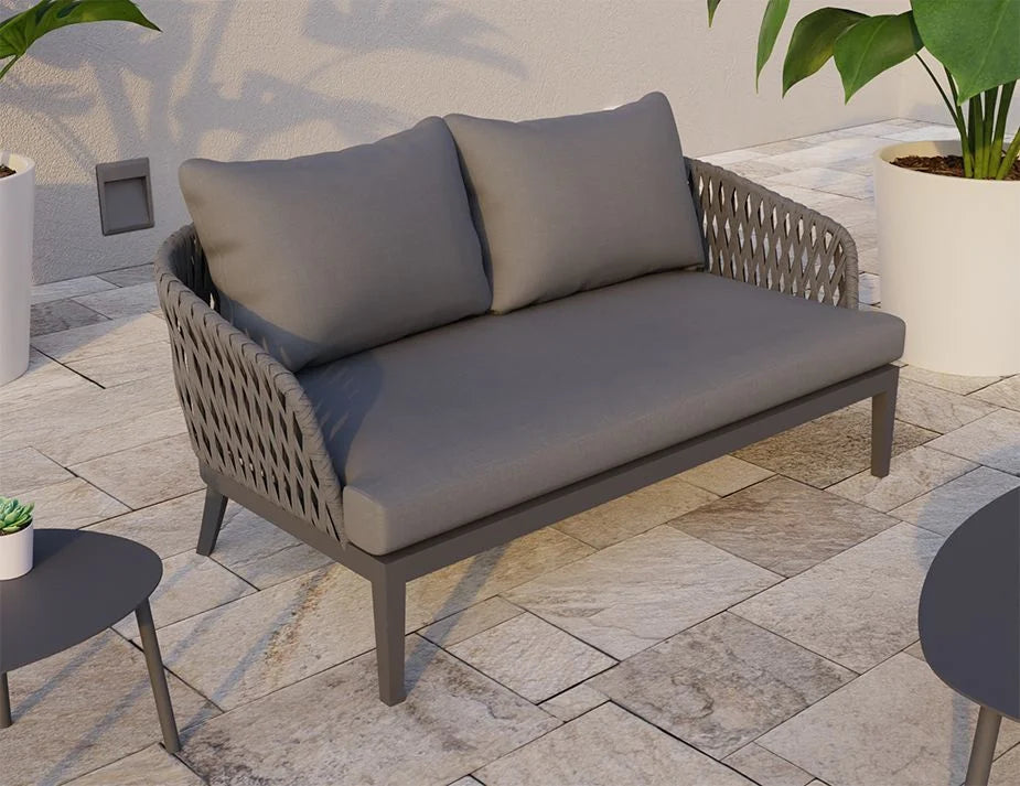 Alma Outdoor Lounge Chair - Two Seater (Avail with Charcoal or White Frame)