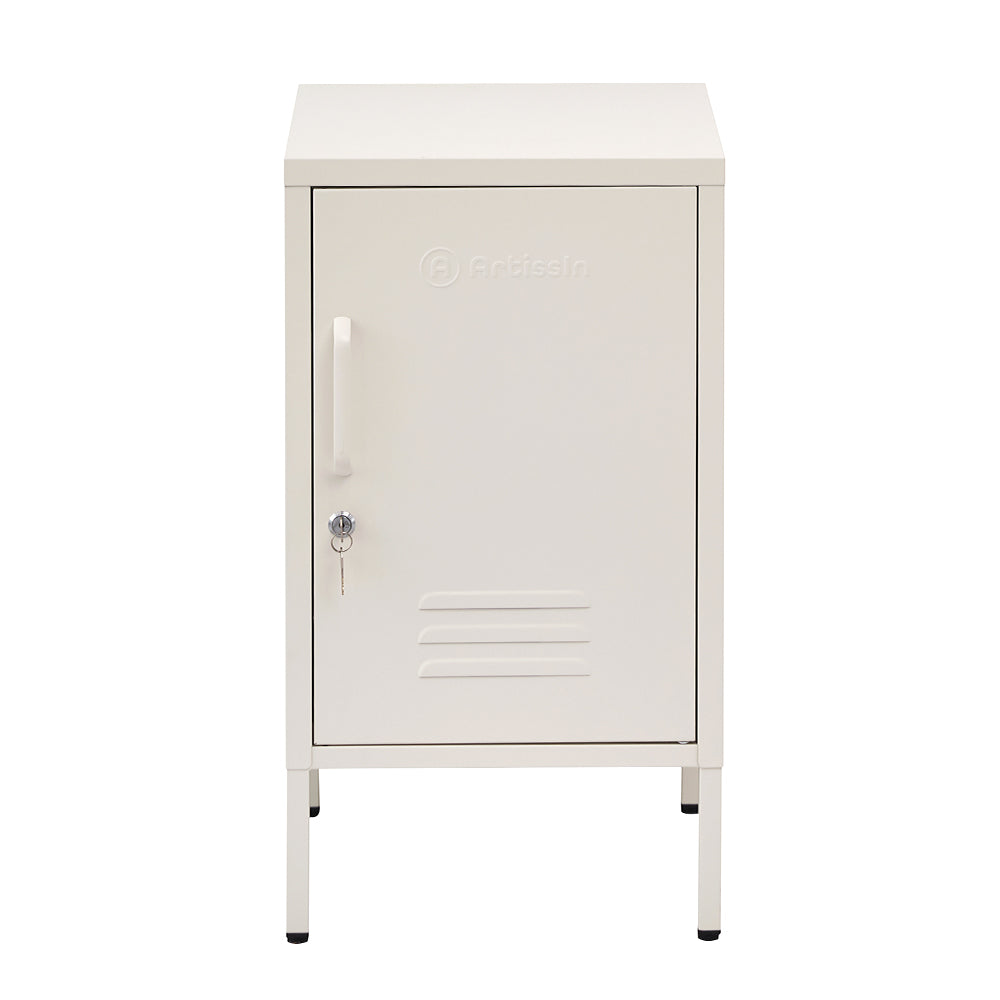 ArtissIn Metal Locker Cabinet Cupboard Bedside Table White – The Best ...