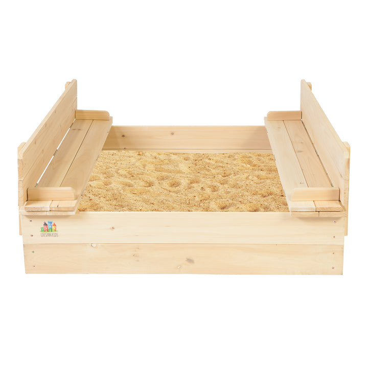 Strongbox Square Sandpit with Seat - Lifespan Kids