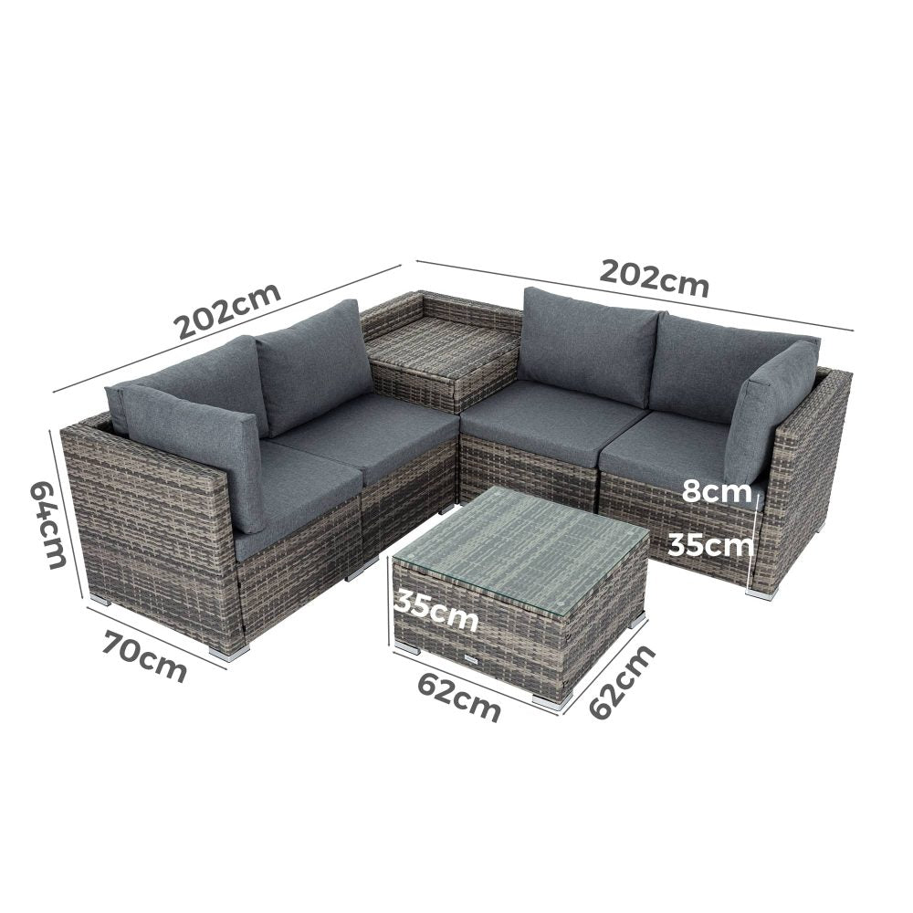 Outdoor Modular Lounge Coogee - Grey